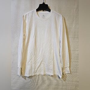 Premium Basics White Long Sleeve Men's Shirt